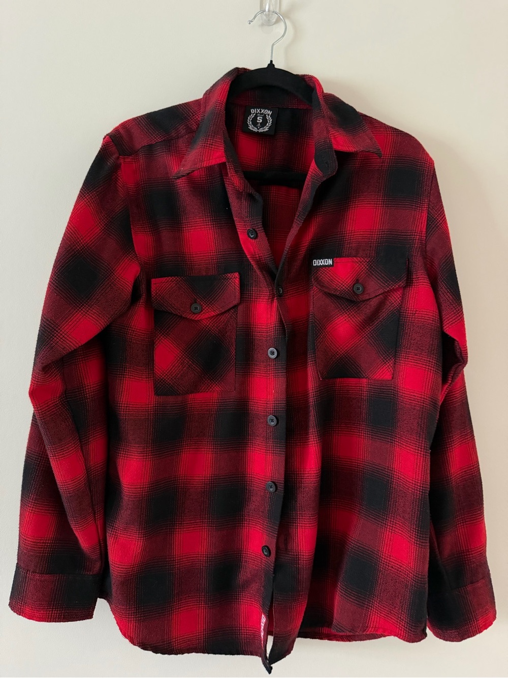 DIXXON Red & Black Plaid Button-Down Shirt